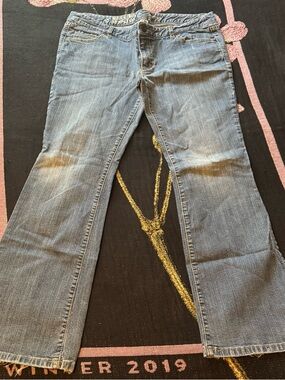 Mossimo Supply Company Classic Straight-Leg Blue Jeans Size 15 (junior)